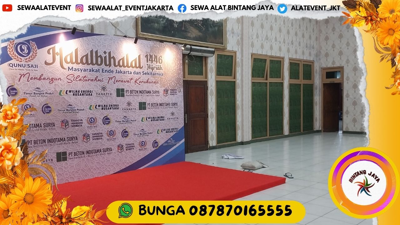 SEWA PANGGUNG UKURAN PENDEK DAN TINGGI INDOOR OUTDOOR JAKARTA PUSAT PEMASANGAN RAPIH