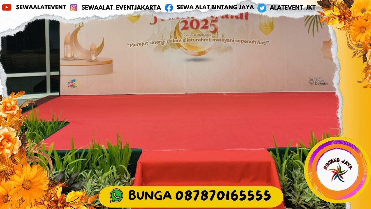SEWA BACKDROP DAN PANGGUNG SEPAKET MINI GARDEN SOLUSI EVENT ANDA DI JAKARTA