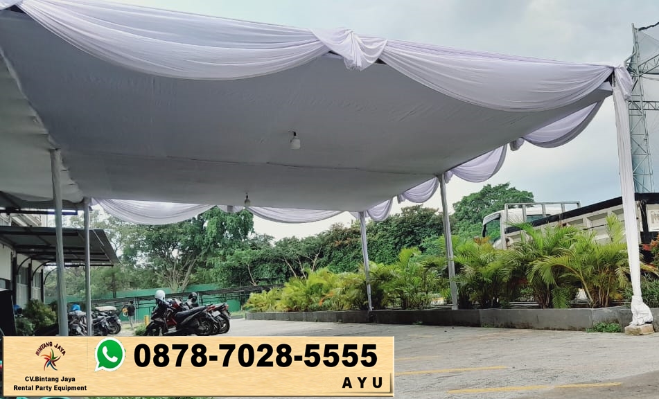 Rental Tenda Plafon Dan Rumbai Poni Putih Jakarta