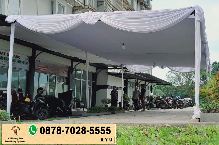 Rental Tenda Plafon Dan Rumbai Poni Putih Jakarta