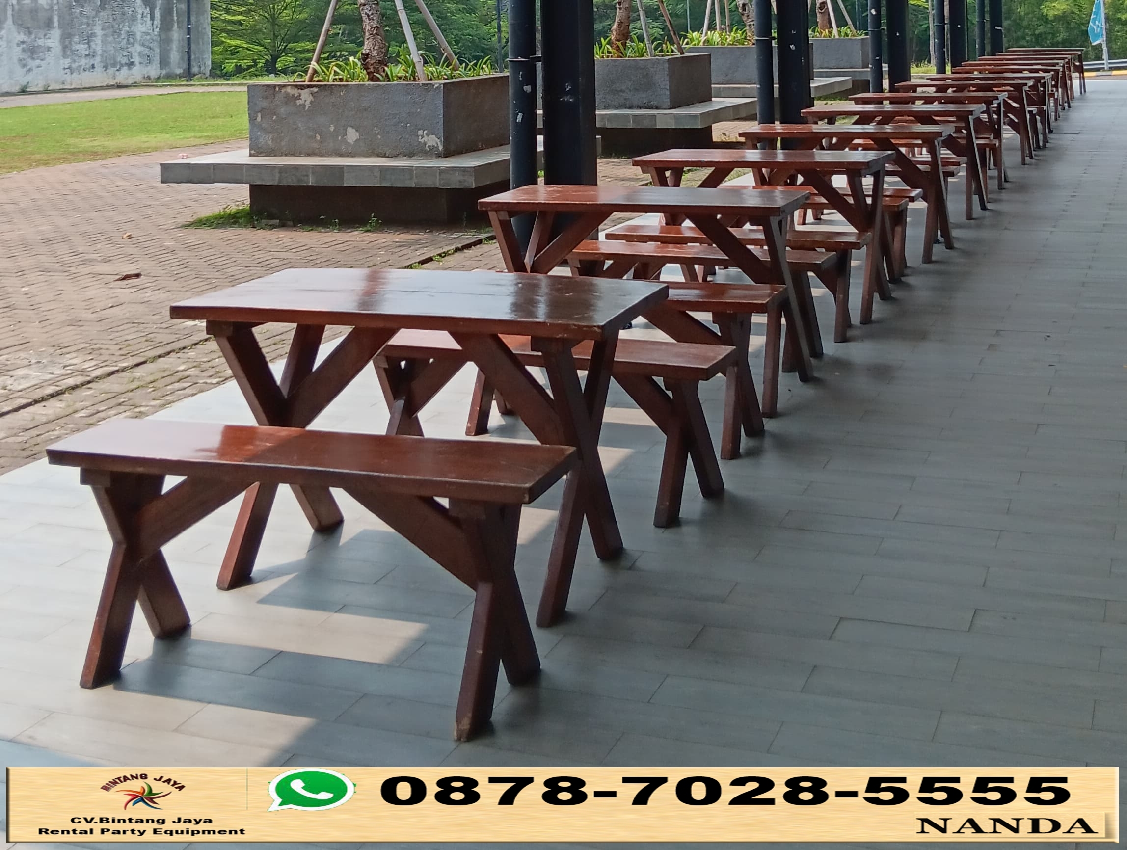 Sewa Meja Taman Out Door Event AEON Deltamas Cikarang