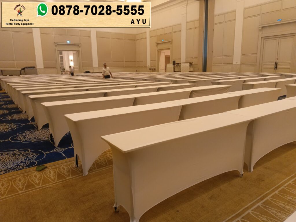 Rental Meja Ibm Dan Kursi Cover Putih Ketat Jakarta