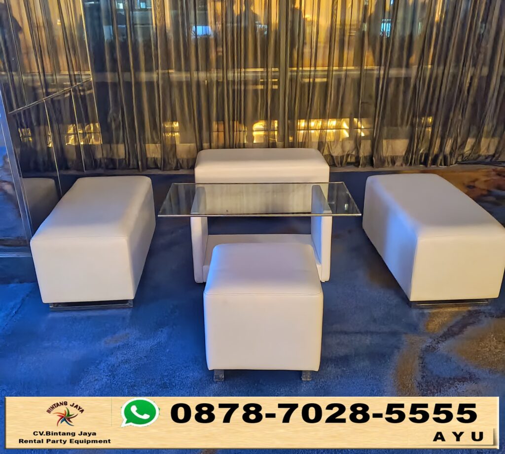 Sewa Puff Set Meja Kaca VIP Jakarta