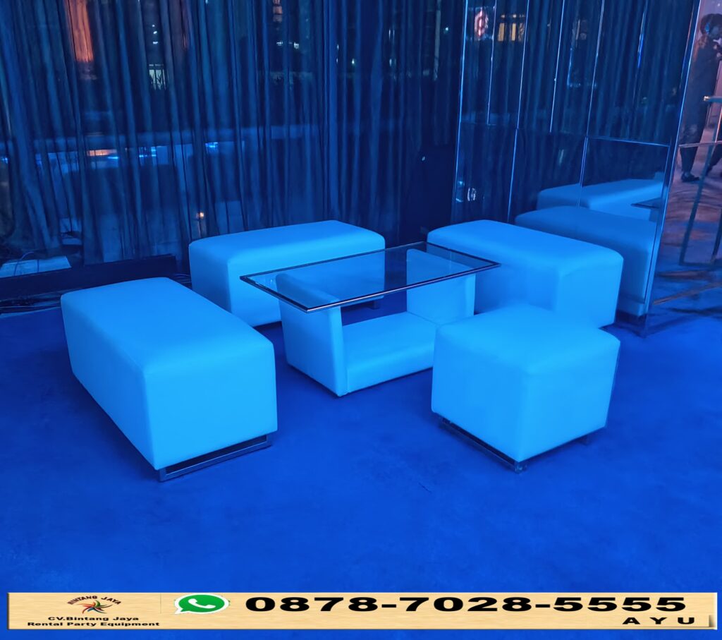 Sewa Puff Set Meja Kaca VIP Jakarta