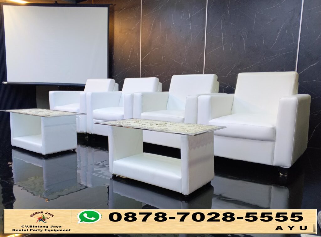 Sewa Sofa Putih Type Kotak Minimalis Jakarta