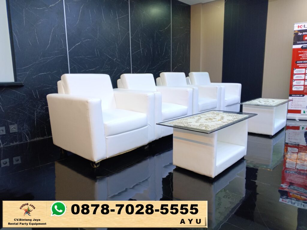 Sewa Sofa Putih Type Kotak Minimalis Jakarta