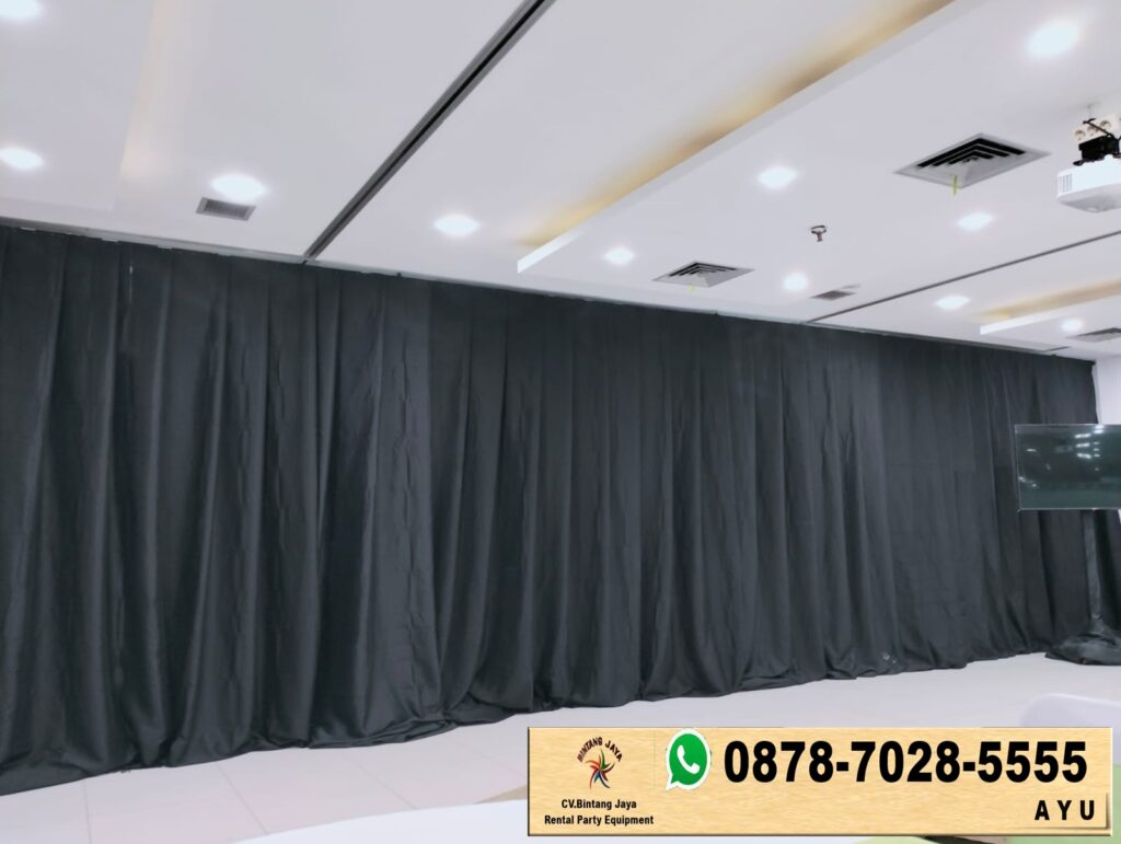 Sewa Tirai Hitam Tebal Event Patrajasa Jakarta