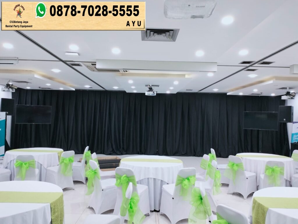 Sewa Tirai Hitam Tebal Event Patrajasa Jakarta