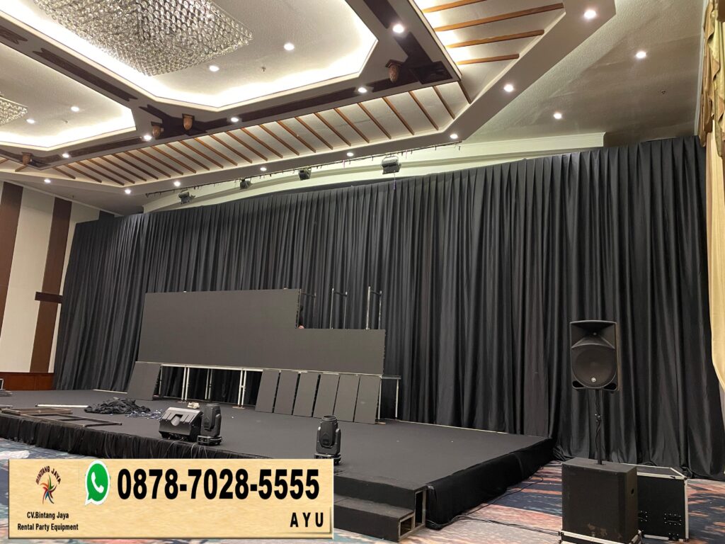 Sewa Tirai Hitam Tebal Event Patrajasa Jakarta
