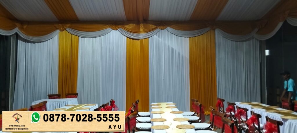 Jasa Dekorasi Kain Atap dan Dinding Tenda Roder Jakarta