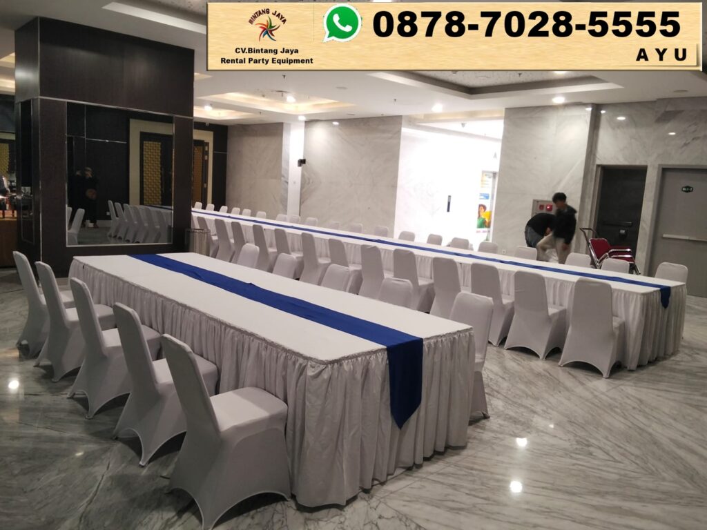 Rental Kursi Susun Stainless dan Meja Kotak Bekasi