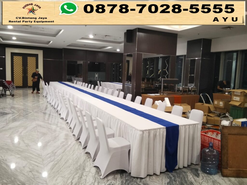 Rental Kursi Susun Stainless dan Meja Kotak Bekasi