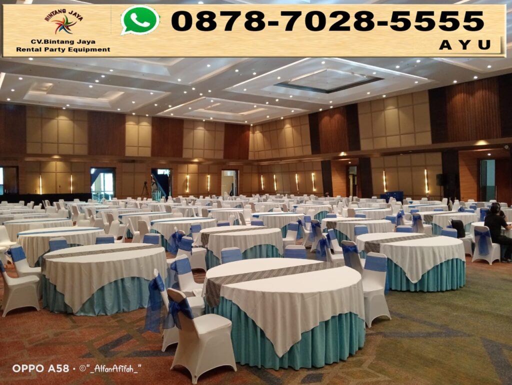 Rental Round Table Taplak Putih Tebar Jakarta