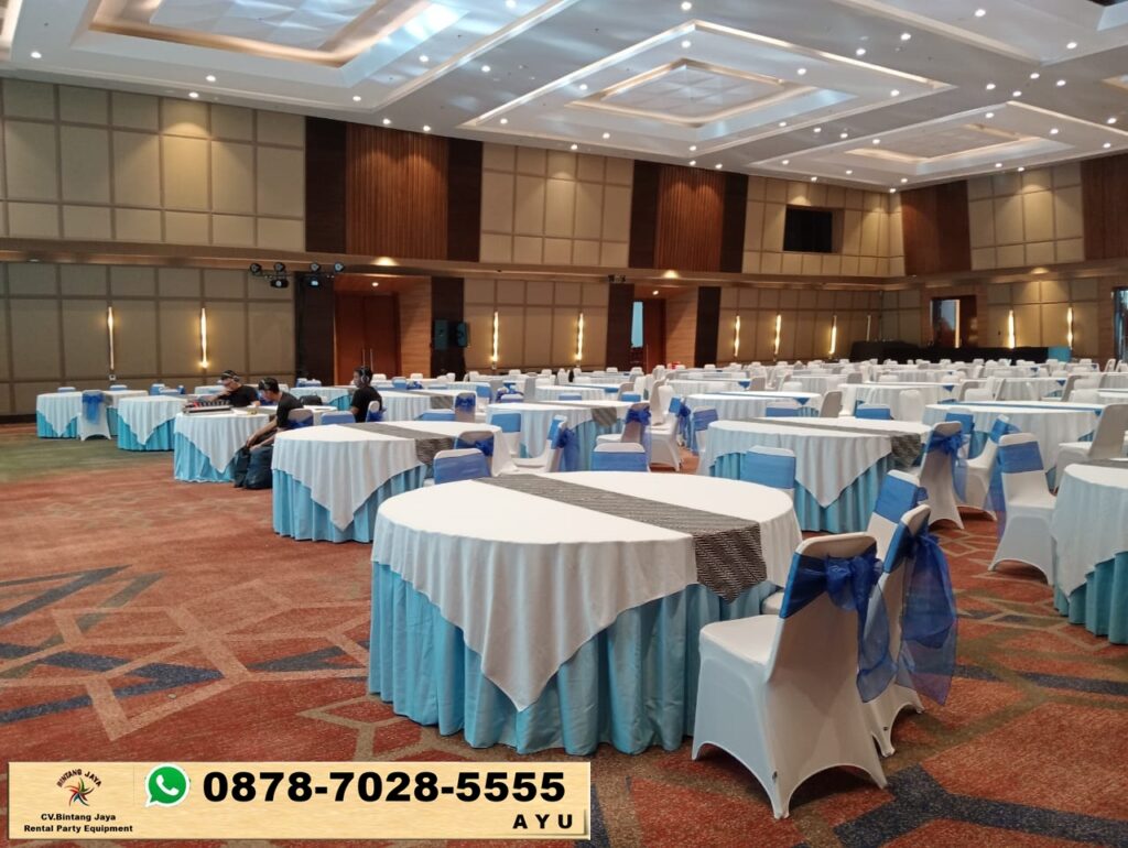 Rental Round Table Taplak Putih Tebar Jakarta
