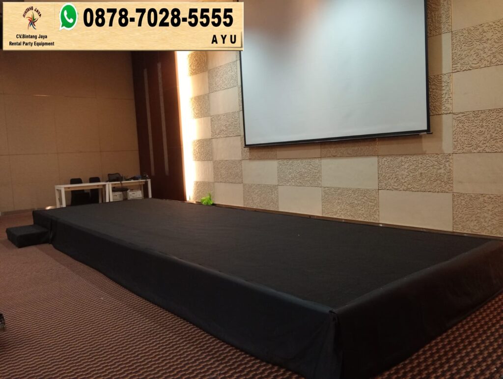 Jasa Sewa Panggung Indoor Type Kotak Karpet Hitam Jakarta