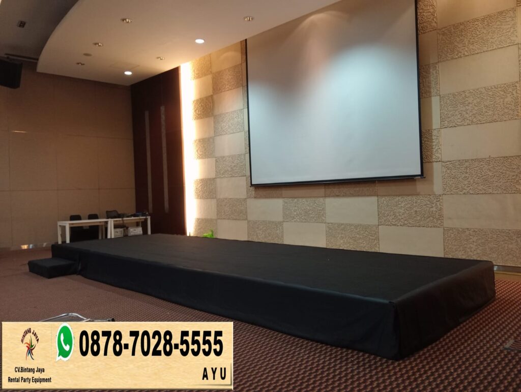 Jasa Sewa Panggung Indoor Type Kotak Karpet Hitam Jakarta