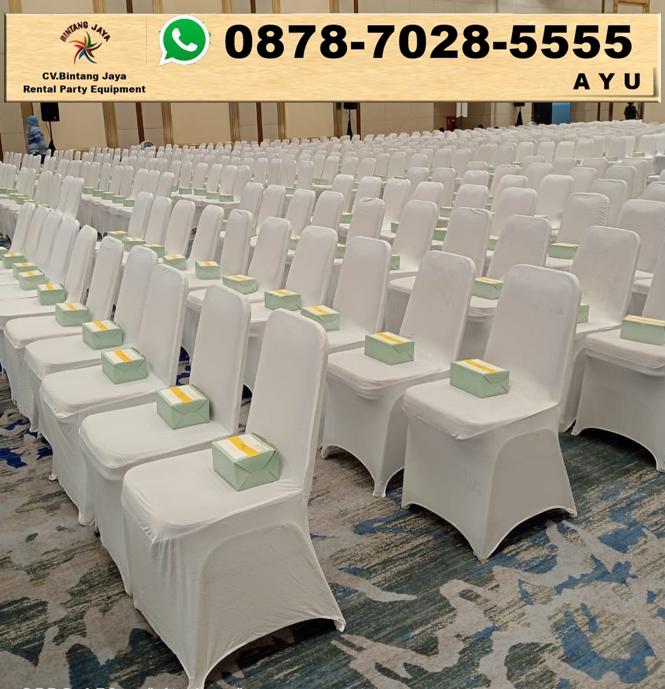 Rental Futura Kursi Pesta Cover Putih Di Subang