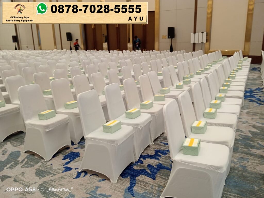 Rental Futura Kursi Pesta Cover Putih Di Subang