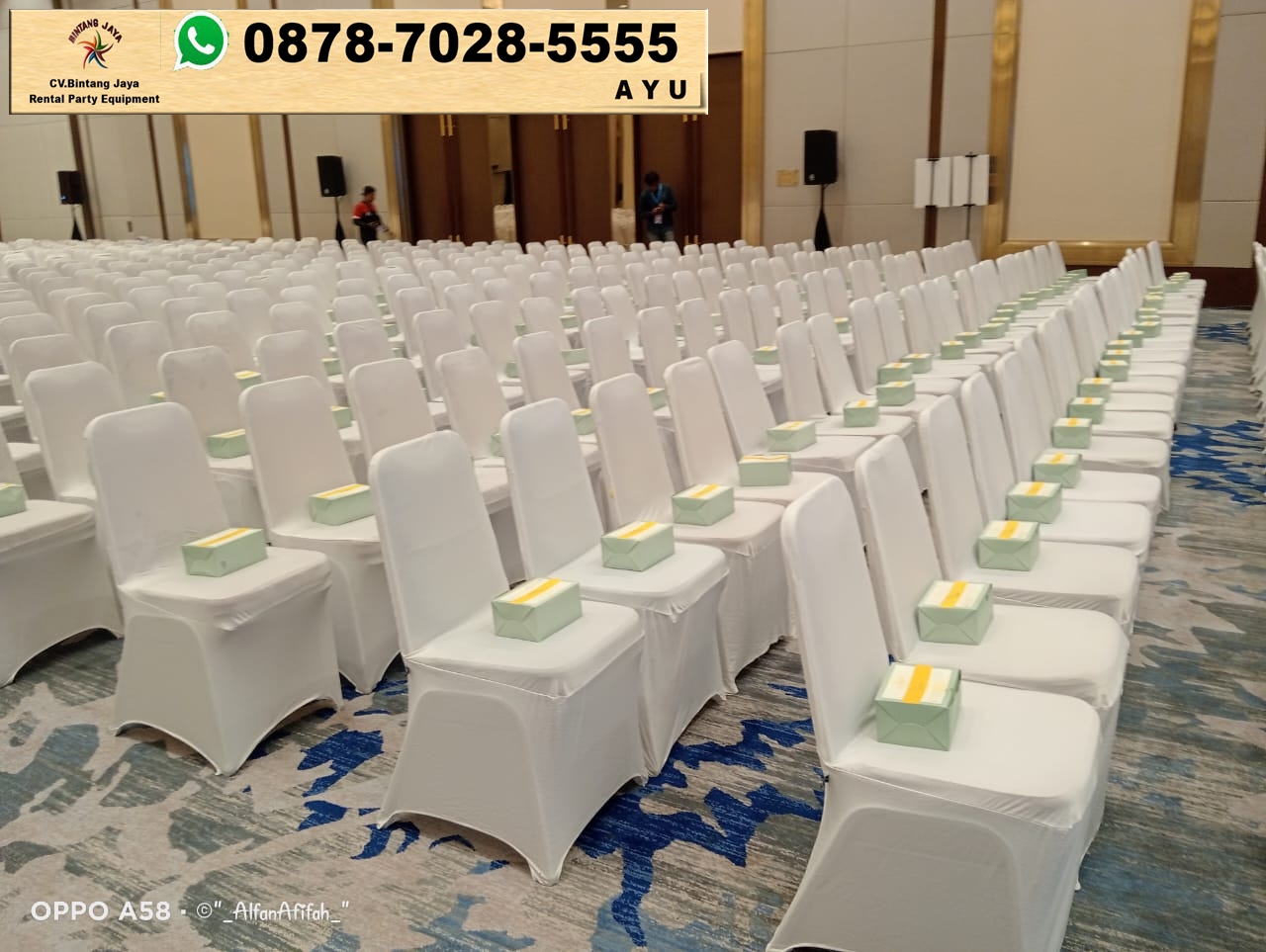 Rental Futura Kursi Pesta Cover Putih Di Subang