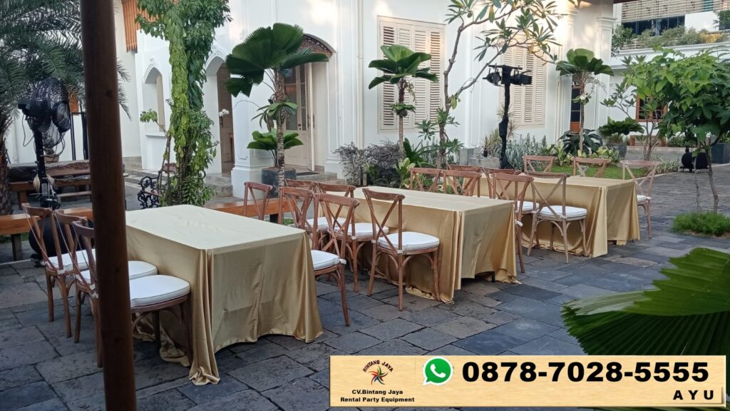 Rental Meja Kursi Taman Dan Kursi Cross Back Cikini 88 Jakarta
