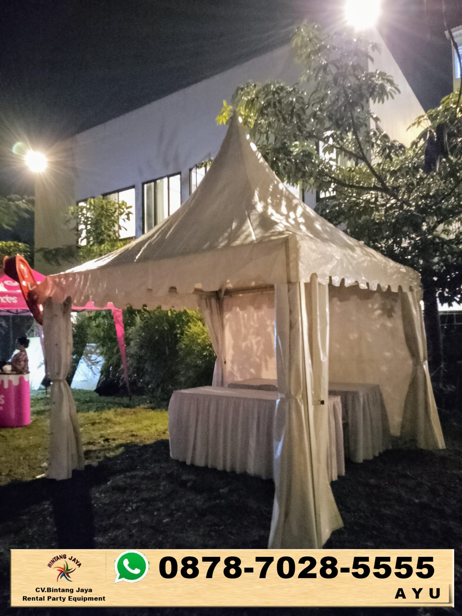 Rental Tenda Type Sarnafil Dan Konvensional Dekorasi Merah Putih Jabodetabek