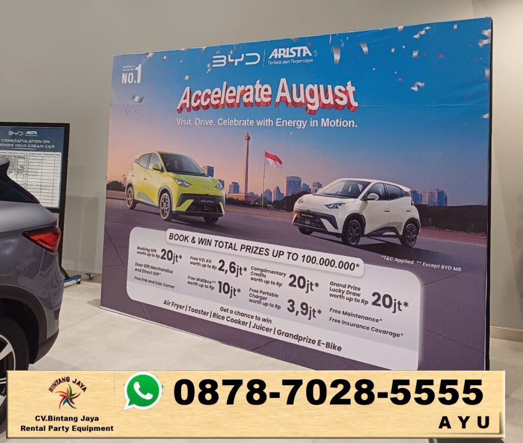 Sewa Backdrop Event BYD Pluit Jakut