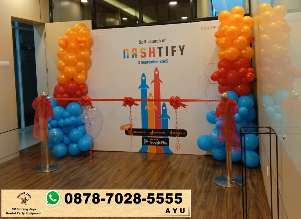 Rental Backdrop Pita Peresmian Dan Dekorasi Balon Jakarta