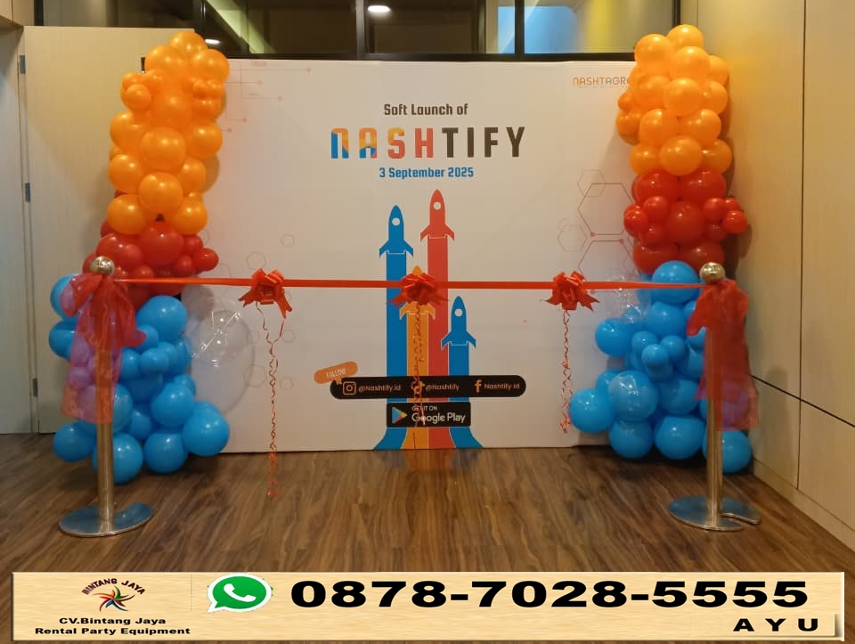 Rental Backdrop Pita Peresmian Dan Dekorasi Balon Jakarta