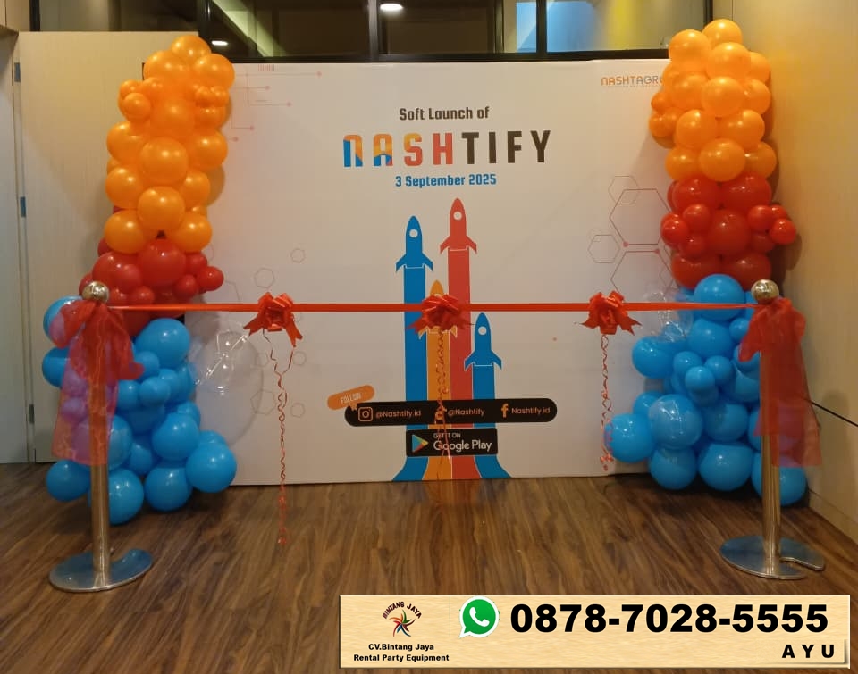 Rental Backdrop Pita Peresmian Dan Dekorasi Balon Jakarta