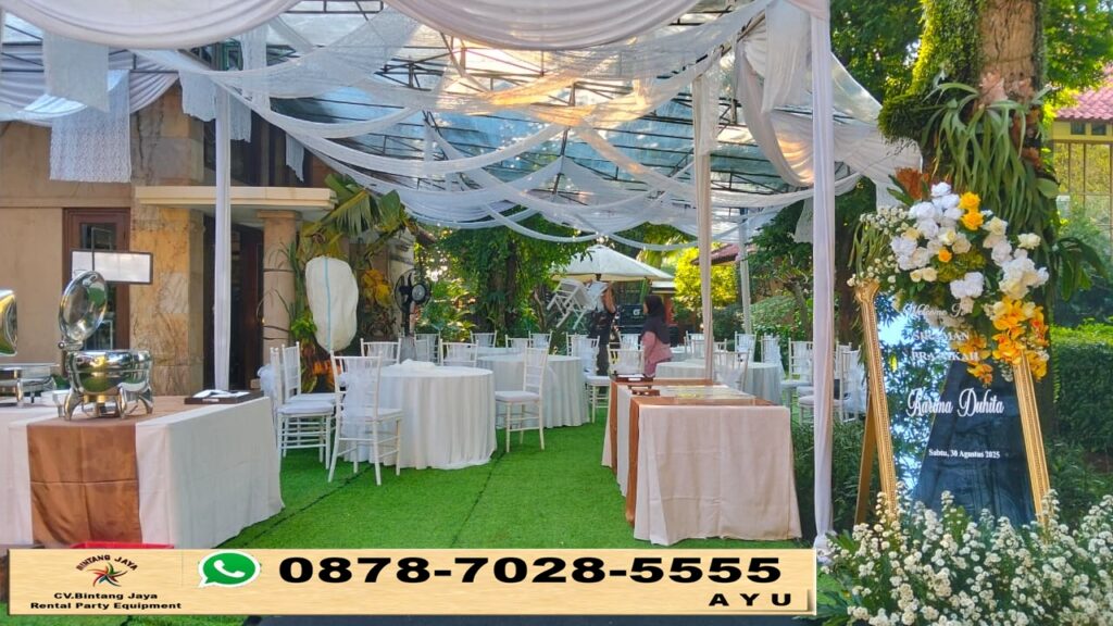 Rental Tenda Transparan Dekor Juntai Meja Kursi Jakarta