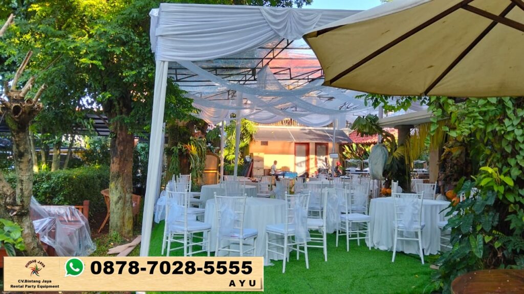 Rental Tenda Transparan Dekor Juntai Meja Kursi Jakarta