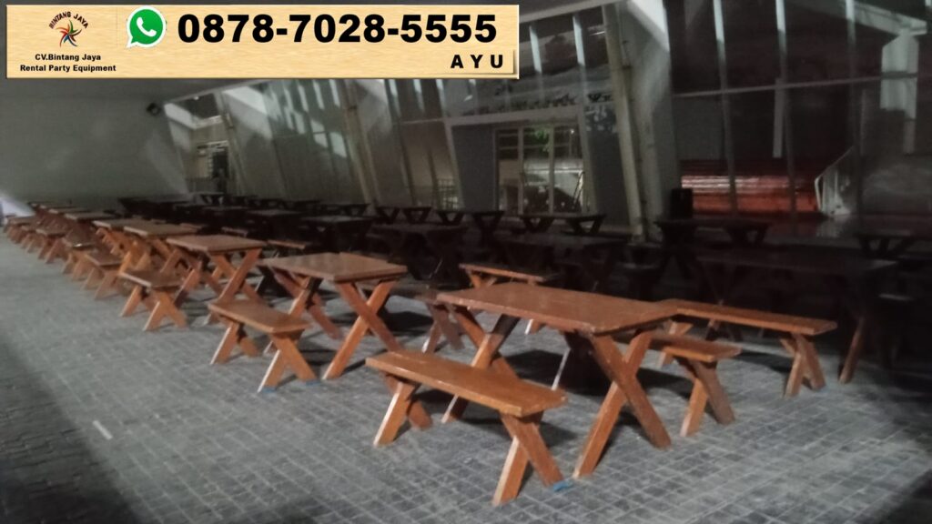 Sewa Kursi Plus Meja Kayu Type Taman Extra Di Banten
